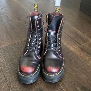 Cherry Red Platform Dr. Martens